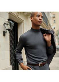 LANDS' END Supima Stehbundshirt f&uuml;r Herren, Classic Fit, Herren, size: regular, Schwarz, Baumwolle, by Lands' End
