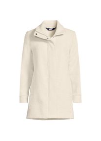 LANDS' END Boucl&eacute;-Jacke, Damen, size: regular, Elfenbein, Polyester, by Lands' End