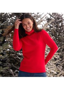 LANDS' END Rollkragen-Pullover aus Kaschmir, Damen, size: regular, Rot, Kaschmir, by Lands' End