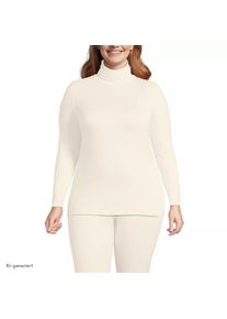 LANDS' END Stretch-THERMASKIN-Oberteil mit Rollkragen f&uuml;r Damen in Plus-Gr&ouml;&szlig;e, Damen, size: plus, Elfenbein, Elasthan/Polyester-Mischung, by Lands' End