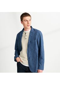 Soft Ease Sakko aus Leinen/Baumwoll-Mix, Herren, size: regular, Blau, by Lands' End
