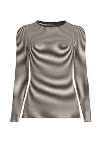 LANDS' END Shirt aus Baumwolle/Modal-Mix mit Rundausschnitt f&uuml;r Damen, Damen, size: regular, Braun, Elasthan/Baumwolle Modal, by Lands' End