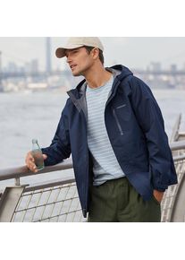 LANDS' END Verstaubare wasserdichte Regenjacke f&uuml;r Herren, Herren, size: regular, Blau, Polyester, by Lands' End