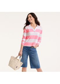 LANDS' END Starfish Knit Denim Bermuda-Shorts 30 cm, Damen, size: regular, Blau, Baumwoll-Mischung/Polyester-Mischung, by Lands' End