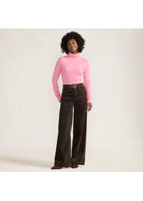 LANDS' END Breitcord-Hose High Waist mit weitem Bein f&uuml;r Damen in Petite-Gr&ouml;&szlig;e, Damen, size: petite, Braun, Baumwoll-Mischung, by Lands' End