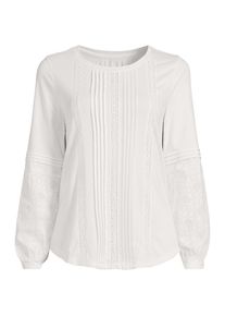 LANDS' END Biesenshirt aus Baumwoll/Modalmix f&uuml;r Damen, Damen, size: regular, Elfenbein, Baumwoll-Mischung/Viskose-Mischung, by Lands' End