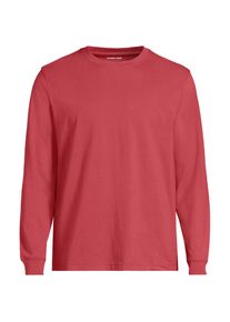 LANDS' END Super-T Langarm-Shirt f&uuml;r Herren, Classic Fit, Herren, size: regular, Braun, Baumwolle, by Lands' End