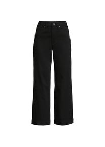 LANDS' END Farbige Culotte-Jeans High Waist, Damen, size: regular, Schwarz, Elasthan/Viskose/Baumwoll-Mischung, by Lands' End