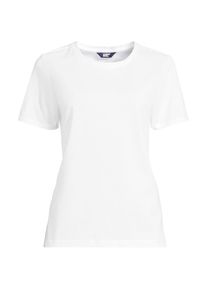 LANDS' END Supima T-Shirt mit Rundhalsausschnitt in Plus-Gr&ouml;&szlig;e f&uuml;r Damen, Damen, size: plus, Wei&szlig;, Baumwolle, by Lands' End