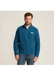LANDS' END Anyweather Fleece-Pullover mit Rei&szlig;verschluss, Herren, size: regular, Blau, Polyester, by Lands' End