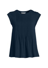 LANDS' END Kurz&auml;rmeliges Biesenshirt aus Baumwolle/Modal-Mix f&uuml;r Damen, Damen, size: regular, Blau, Baumwolle Modal, by Lands' End