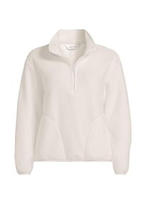 LANDS' END Teddy-Pullover mit Rei&szlig;verschluss f&uuml;r Damen in Plus-Gr&ouml;&szlig;e, Damen, size: plus, Elfenbein, Polyester, by Lands' End