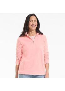 LANDS' END Anyweather Fleece-Pullover mit Rei&szlig;verschluss f&uuml;r Damen, Damen, size: regular, Pink, Polyester, by Lands' End