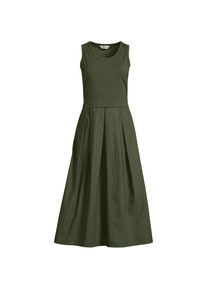 LANDS' END Ausgestelltes &auml;rmelloses Midikleid f&uuml;r Damen, Damen, size: regular, Gr&uuml;n, Baumwolle/Baumwoll-Mischung, by Lands' End