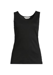 LANDS' END &Auml;rmelloses Top aus Baumwolle f&uuml;r Damen, Damen, size: regular, Schwarz, Baumwolle, by Lands' End
