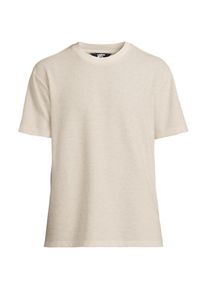 LANDS' END Premium Shirt mit Leinen und Waffelstruktur f&uuml;r Herren, Herren, size: regular, Elfenbein, Leinen/Polyester-Mischung, by Lands' End