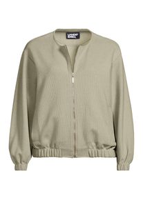 LANDS' END Softe Jersey-Bomberjacke f&uuml;r Damen, Damen, size: regular, Gr&uuml;n, Baumwolle/Polyester/Baumwoll-Mischung, by Lands' End