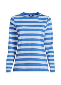 LANDS' END Lang&auml;rmeliges Supima-Shirt mit Rundausschnitt f&uuml;r Damen in Petite-Gr&ouml;&szlig;e, Damen, size: petite, Blau, by Lands' End