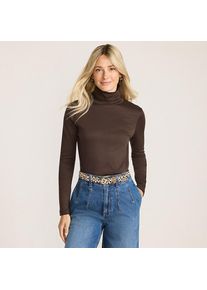 LANDS' END Rollkragenshirt aus Supima f&uuml;r Damen, Damen, size: regular, Braun, Baumwolle, by Lands' End