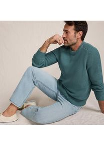 LANDS' END Drifter Strukturstrick-Pullover f&uuml;r Herren, Herren, size: regular, Gr&uuml;n, Baumwolle, by Lands' End