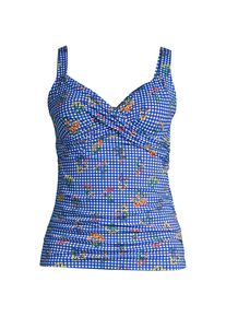 LANDS' END Tankinitop CHLORRESISTENT mit V-Ausschnitt Gemustert f&uuml;r Damen, Damen, size: regular, Blau, Nylon-Mischung, by Lands' End