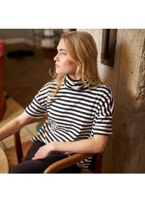 LANDS' END Supima Rollkragenshirt f&uuml;r Damen, Damen, size: regular, Schwarz, Baumwolle, by Lands' End