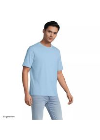 LANDS' END Super-T Kurzarm-Shirt f&uuml;r Herren, Classic Fit, Herren, size: regular, Blau, Baumwolle, by Lands' End