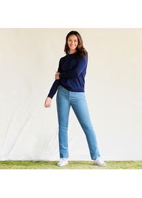 LANDS' END Straight Fit Cordhose Mid Waist f&uuml;r Damen, Damen, size: regular, Blau, Baumwoll-Mischung, by Lands' End