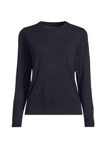 LANDS' END Pullover mit Rundausschnitt Silk Touch f&uuml;r Damen, Damen, size: regular, Blau, Polyester/Viskose/Polyester-Mischung, by Lands' End