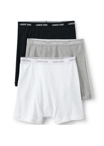 LANDS' END Baumwoll-Boxershorts f&uuml;r Herren (3er-Set), Herren, size: regular, Wei&szlig;, Baumwolle, by Lands' End