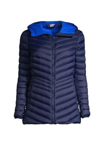 LANDS' END Daunenjacke WANDERWEIGHT Verstaubar Ultraleicht mit Kapuze f&uuml;r Damen, Damen, size: regular, Blau, Nylon/Daunen, by Lands' End