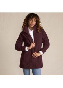 LANDS' END Boucl&eacute;-Jacke, Damen, size: regular, Rot, Polyester, by Lands' End