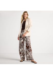 LANDS' END Gemusterte Schlupfhose f&uuml;r Damen in Petite-Gr&ouml;&szlig;e, Damen, size: petite, Braun, Viskose, by Lands' End