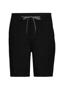 LANDS' END Premium Reinleinen-Shorts, Herren, size: regular, Schwarz, by Lands' End
