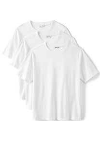 LANDS' END Kurz&auml;rmelige Rundhalsshirts im 3er-Set f&uuml;r Damen in Plus-Gr&ouml;&szlig;e, Damen, size: plus, Wei&szlig;, Baumwolle/Baumwoll-Mischung, by Lands' End