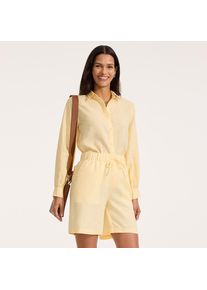 LANDS' END Premium Reinleinen-Schlupfshorts f&uuml;r Damen, Damen, size: regular, Gelb, Leinen, by Lands' End