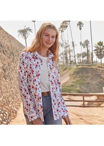 LANDS' END B&uuml;gelfreie Baumwoll-Bluse in Petite-Gr&ouml;&szlig;e, Damen, size: petite, Wei&szlig;, Baumwolle, by Lands' End