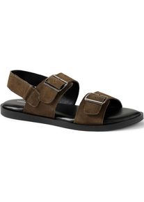 LANDS' END Leder-Sandalen mit Schnallen und Fersenriemen f&uuml;r Herren, Herren, size: regular, Beige, Leder, by Lands' End