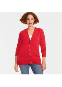 LANDS' END Relaxter V-Cardigan DRIFTER f&uuml;r Damen, Damen, size: regular, Rot, Baumwolle, by Lands' End