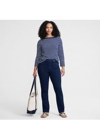 LANDS' END High Waist Straight Knit STARFISH Jeans in Petite-Gr&ouml;&szlig;e, Damen, size: petite, Blau, Baumwoll-Mischung/Polyester-Mischung, by Lands' End