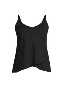 LANDS' END Tankinitop mit Tulpensaum chlorresistent f&uuml;r Damen in Plus-Gr&ouml;&szlig;e, Damen, size: plus, Schwarz, Nylon-Mischung, by Lands' End