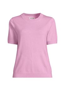 LANDS' END Merinopullover mit kurzen &Auml;rmeln f&uuml;r Damen, Damen, size: regular, Pink, Wolle, by Lands' End