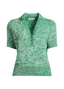 LANDS' END Polopullover mit kurzen &Auml;rmeln f&uuml;r Damen, Damen, size: regular, Gr&uuml;n, Polyacryl/Baumwoll-Mischung, by Lands' End