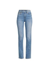 LANDS' END Straight Fit Recover High Waist Jeans in Plus-Gr&ouml;&szlig;e, Damen, size: plus, Blau, Baumwoll-Mischung, by Lands' End
