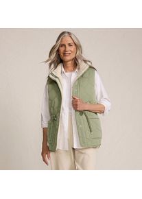 LANDS' END Wendbare, gesteppte Sherpa-Fleeceweste f&uuml;r Damen, Damen, size: regular, Gr&uuml;n, Polyester/Nylon, by Lands' End