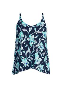 LANDS' END Tankinitop mit Tulpensaum chlorresistent f&uuml;r Damen, Damen, size: regular, Blau, Nylon-Mischung, by Lands' End