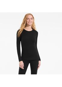LANDS' END Stretch-THERMASKIN-Oberteil mit Rundhalsausschnitt f&uuml;r Damen in Petite-Gr&ouml;&szlig;e, Damen, size: petite, Schwarz, Elasthan/Polyester-Mischung, by Lands' End