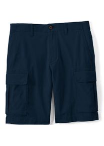 Classic Fit Stretch-Cargoshorts mit Komfortbund f&uuml;r Herren, 26 cm, Herren, size: regular, Blau, Elasthan/Baumwoll-Mischung, by Lands' End