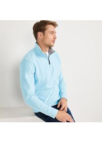 LANDS' END Rei&szlig;verschluss-Pullover aus Bedford-Ripp f&uuml;r Herren, Herren, size: regular, Blau, Baumwolle, by Lands' End