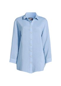LANDS' END Leichtes, geripptes Strandkleid f&uuml;r Damen, Damen, size: regular, Blau, by Lands' End